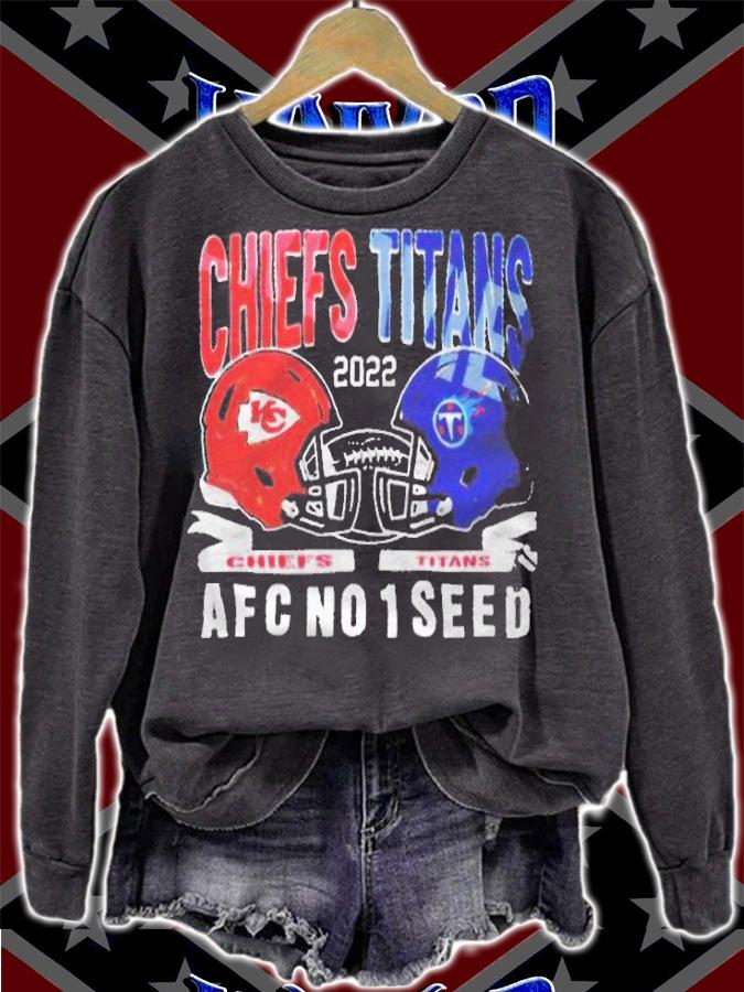 Kansas City Chiefs Vs Tennessee Titans 2022 Afc No 1 Seed T-shirt sweatshirt