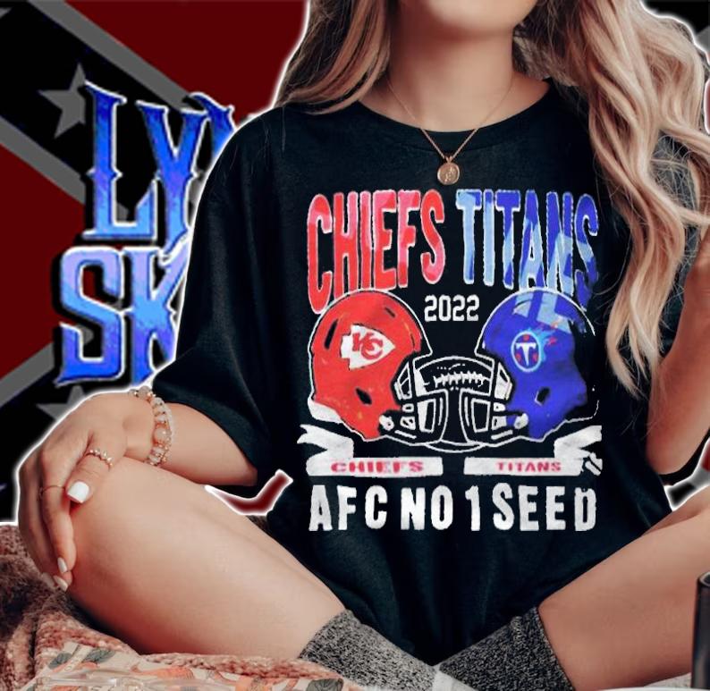 Kansas City Chiefs Vs Tennessee Titans 2022 Afc No 1 Seed T-shirt woman shirt