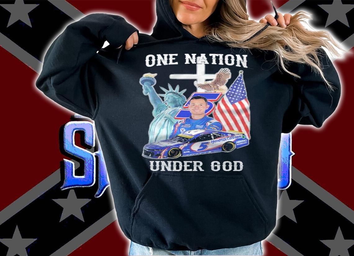 Kyle Larson Nascar One Nation Under God Shirt hoodie