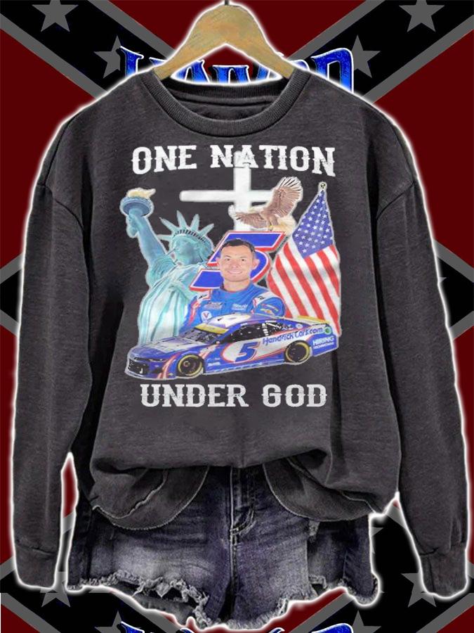 Kyle Larson Nascar One Nation Under God Shirt sweatshirt