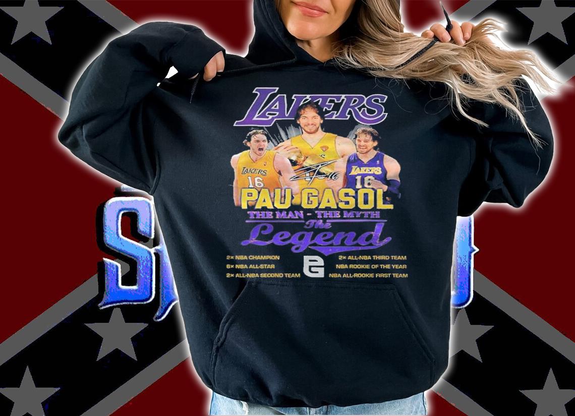 Los Angeles Lakers Pau Gasol the man the myth the legend signature shirt hoodie