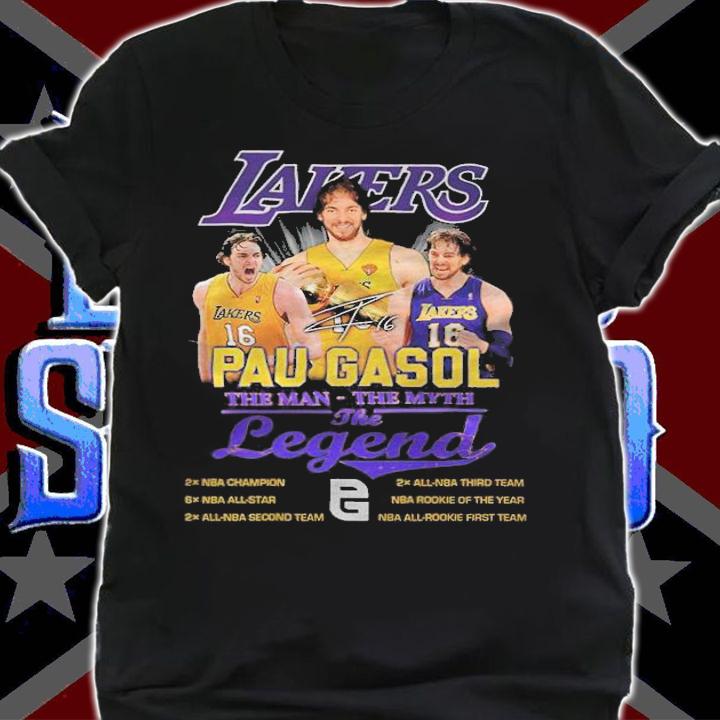 Los Angeles Lakers Pau Gasol the man the myth the legend signature shirt shirt
