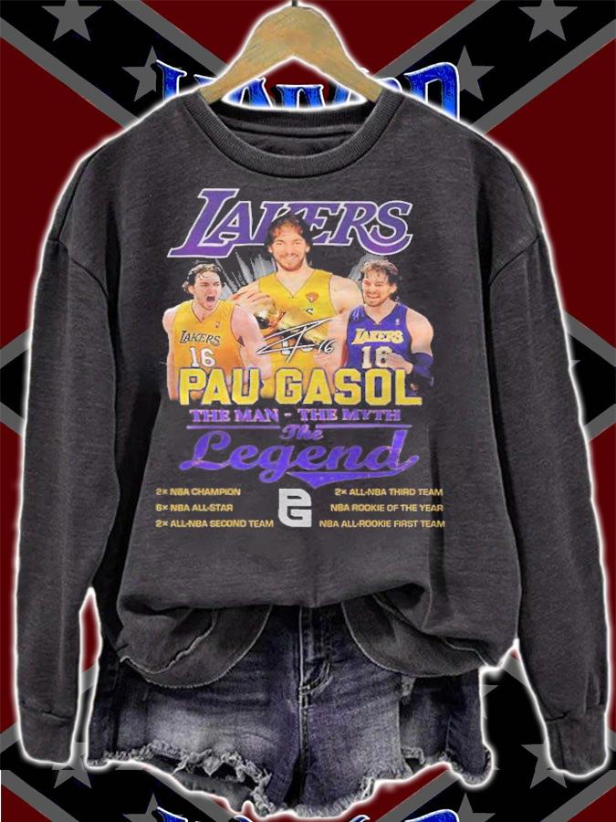 Los Angeles Lakers Pau Gasol the man the myth the legend signature shirt sweatshirt