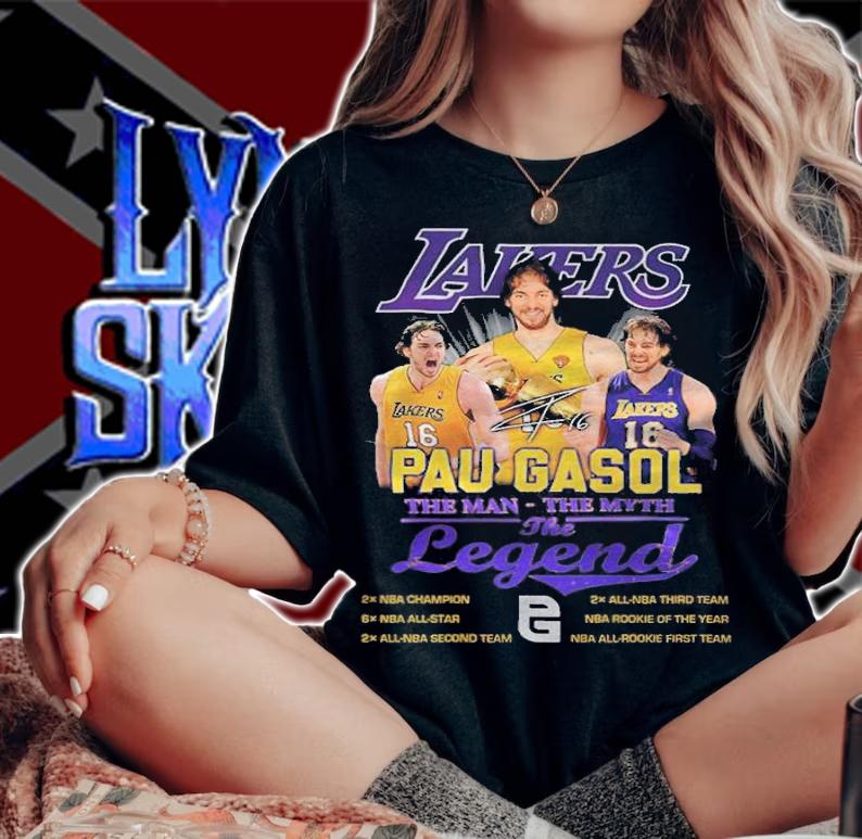 Los Angeles Lakers Pau Gasol the man the myth the legend signature shirt woman shirt