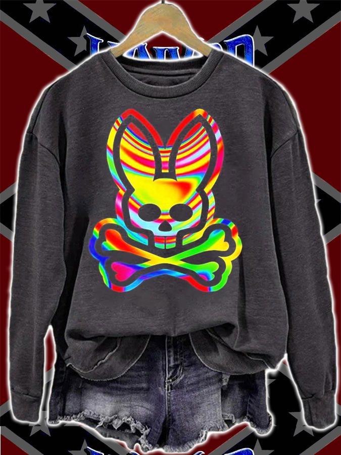 Psychedelic Bunny Psycho Bunny T-Shirt sweatshirt