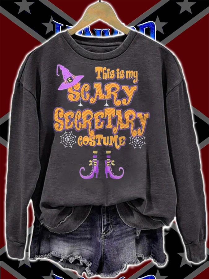 This Is My Scary Secretary Costume Halloween Shirt sweatshirt