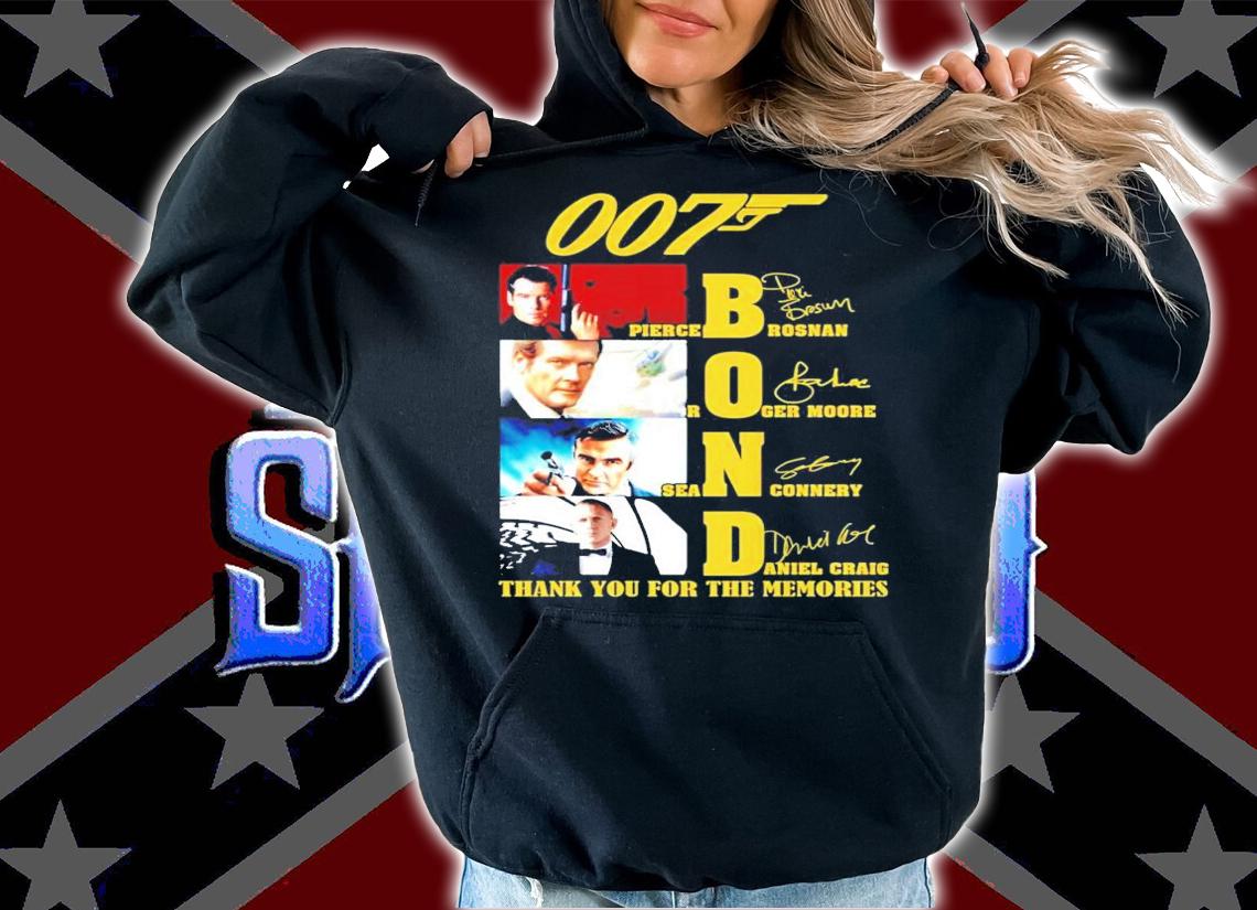 007 Bond signatures thank you for the memories t-shirt