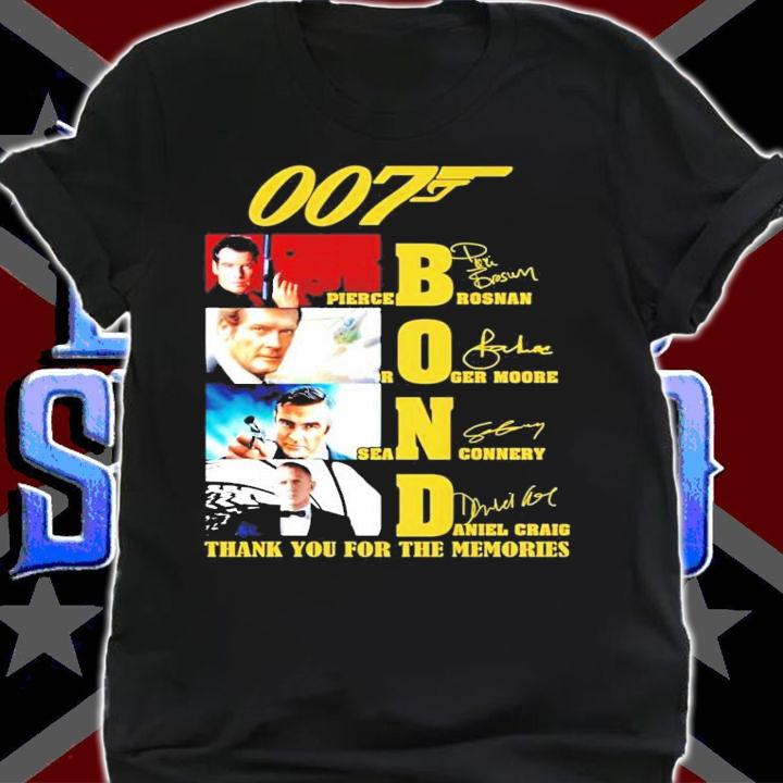 007 Bond signatures thank you for the memories t-shirt