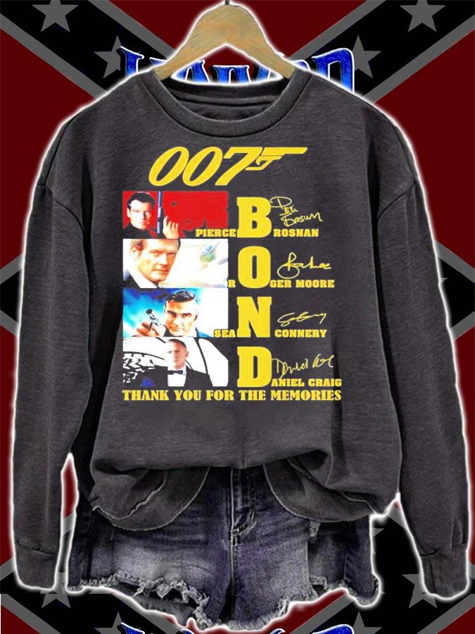 007 Bond signatures thank you for the memories t-shirt