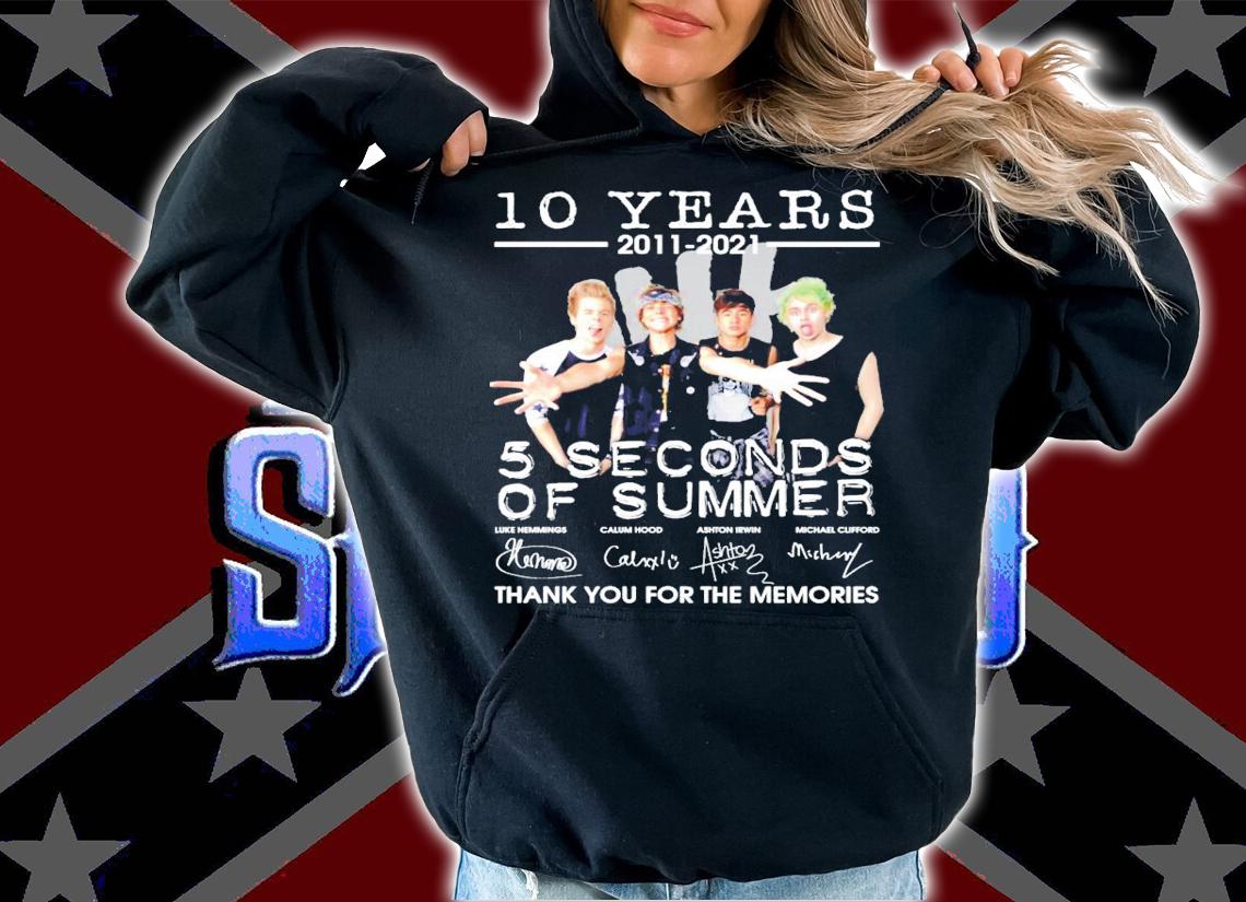 10 years 2011 2021 5 seconds of summer signature t-shirt hoodie