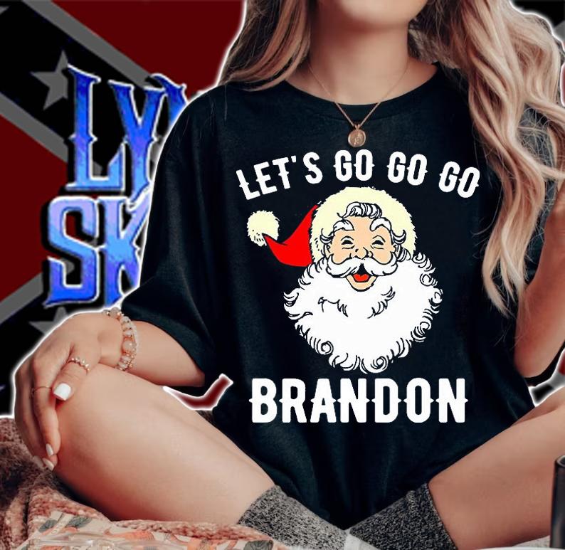 Christmas Let's Go Go Go Brandon Shirt Santa Claus Xmas T-Shirt woman shirt