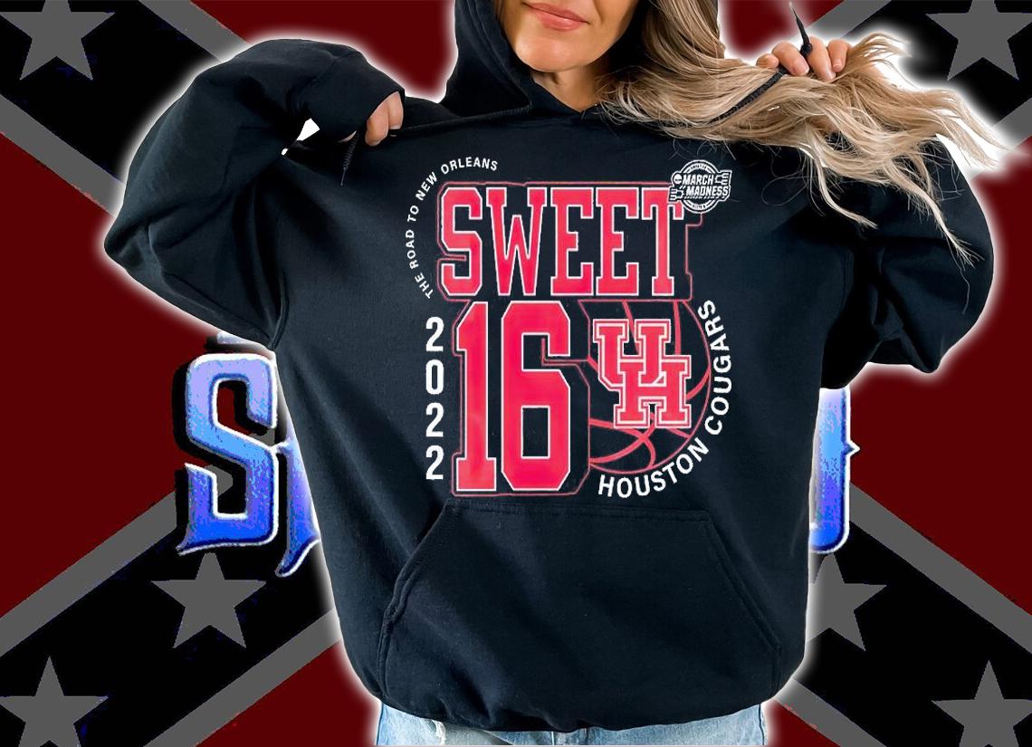 Houston Cougars March Madness Sweet 16 NCAA The Road To New Orleans 2022 T-Shirt