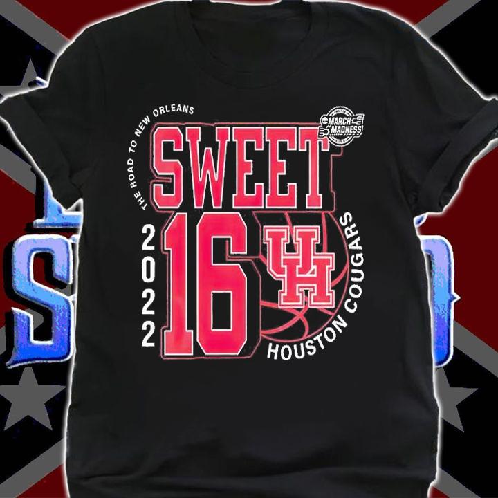 Houston Cougars March Madness Sweet 16 NCAA The Road To New Orleans 2022 T-Shirt