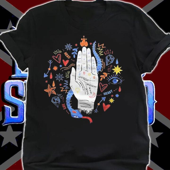 Palmistry Hand Reading Esoteric Spiritual Art Flower Symbols Ver2 Shirt shirt