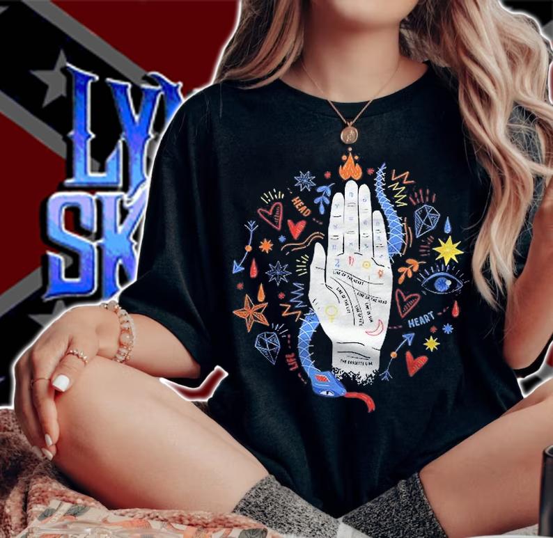 Palmistry Hand Reading Esoteric Spiritual Art Flower Symbols Ver2 Shirt woman shirt