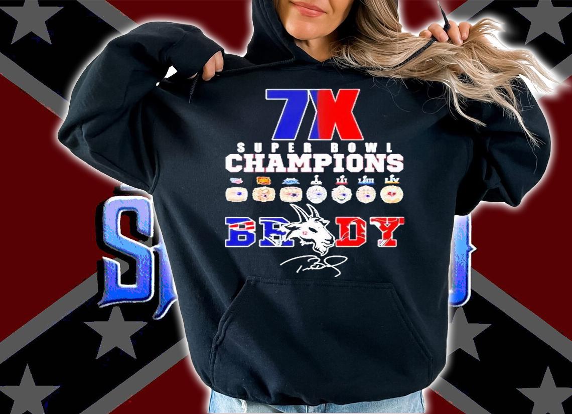 Tom Brady 7x Super Bowl Champions Signature T-Shirt