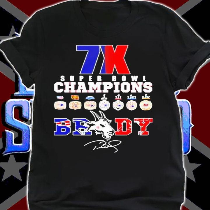 Tom Brady 7x Super Bowl Champions Signature T-Shirt