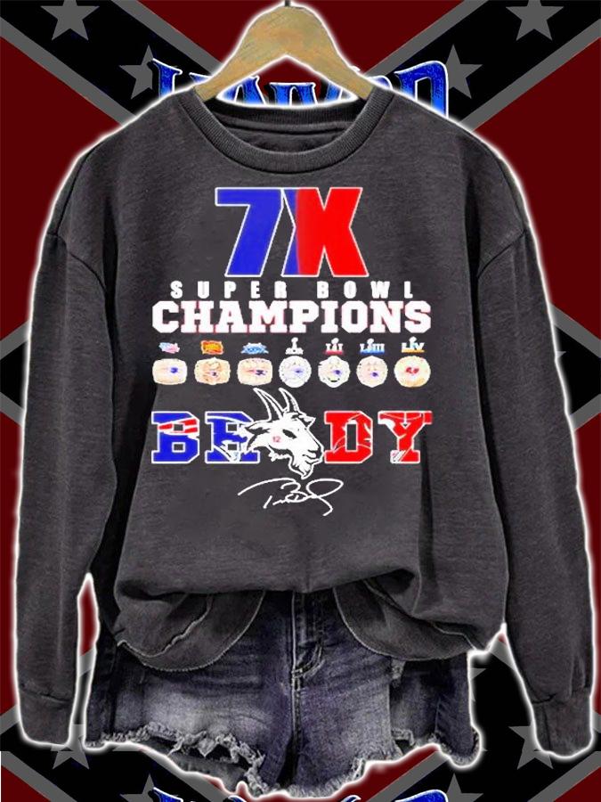Tom Brady 7x Super Bowl Champions Signature T-Shirt