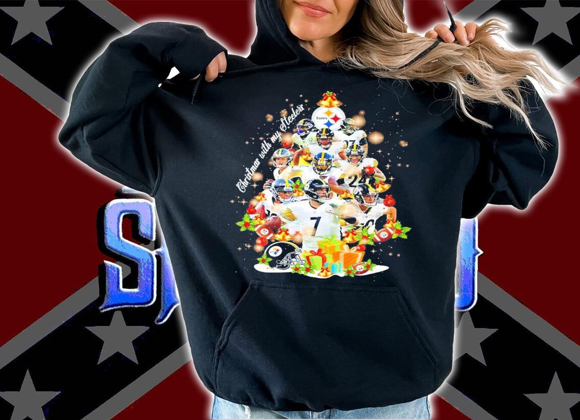 Christmas with my Pittsburgh Steelers tree shirt