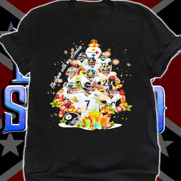 Christmas with my Pittsburgh Steelers tree shirt