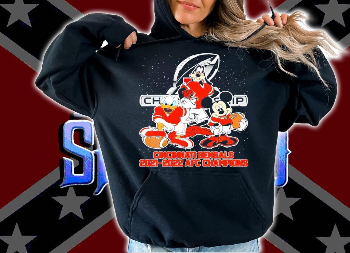 Cincinnati Bengals 2021-2022 AFC Champions Disney Mickey Mouse Shirt