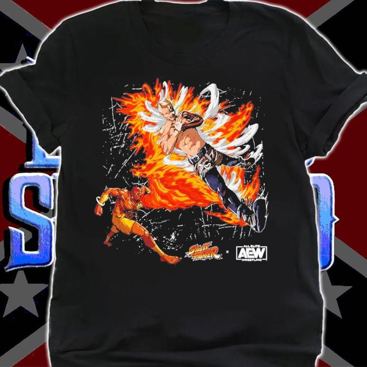 Darby Allin Vs. Dhalsim Street Fighter X AEW Shirt