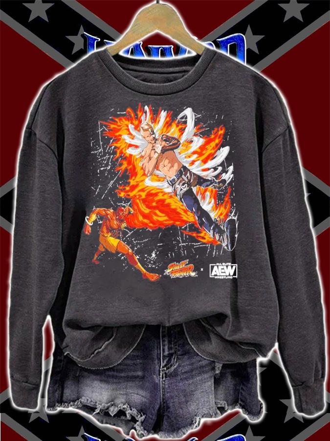 Darby Allin Vs. Dhalsim Street Fighter X AEW Shirt