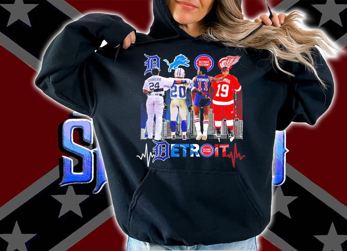 Detroit Miguel Cabrera Barry Sanders Isiah Thomas And Steve Yzerman Detroit Signatures Shirt hoodie