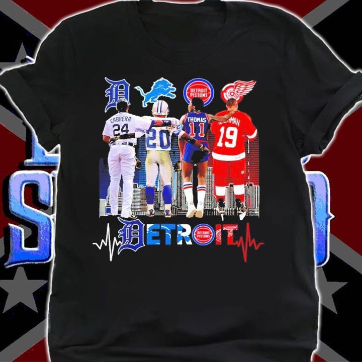 Detroit Miguel Cabrera Barry Sanders Isiah Thomas And Steve Yzerman Detroit Signatures Shirt shirt
