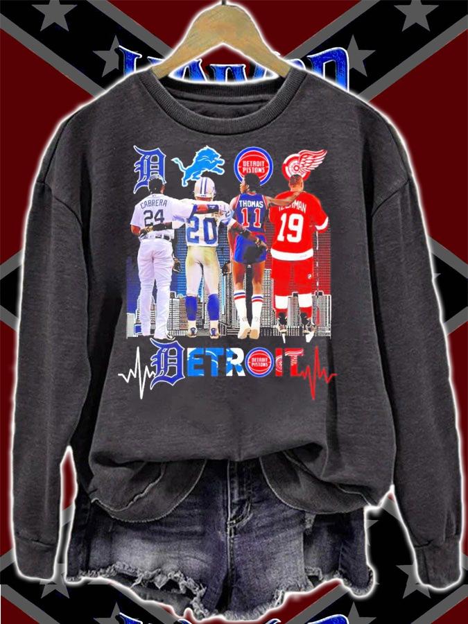 Detroit Miguel Cabrera Barry Sanders Isiah Thomas And Steve Yzerman Detroit Signatures Shirt sweatshirt