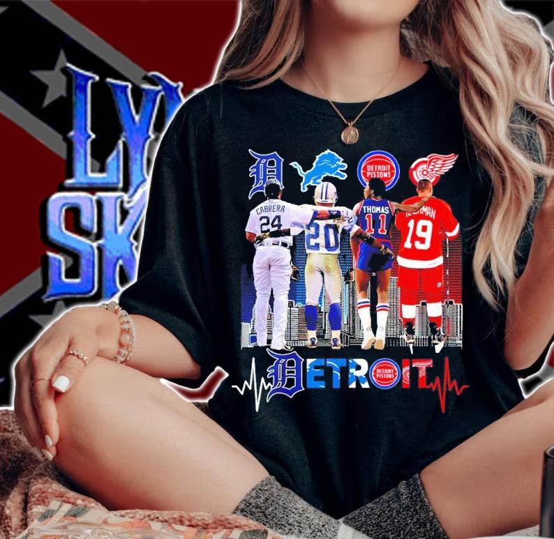 Detroit Miguel Cabrera Barry Sanders Isiah Thomas And Steve Yzerman Detroit Signatures Shirt woman shirt