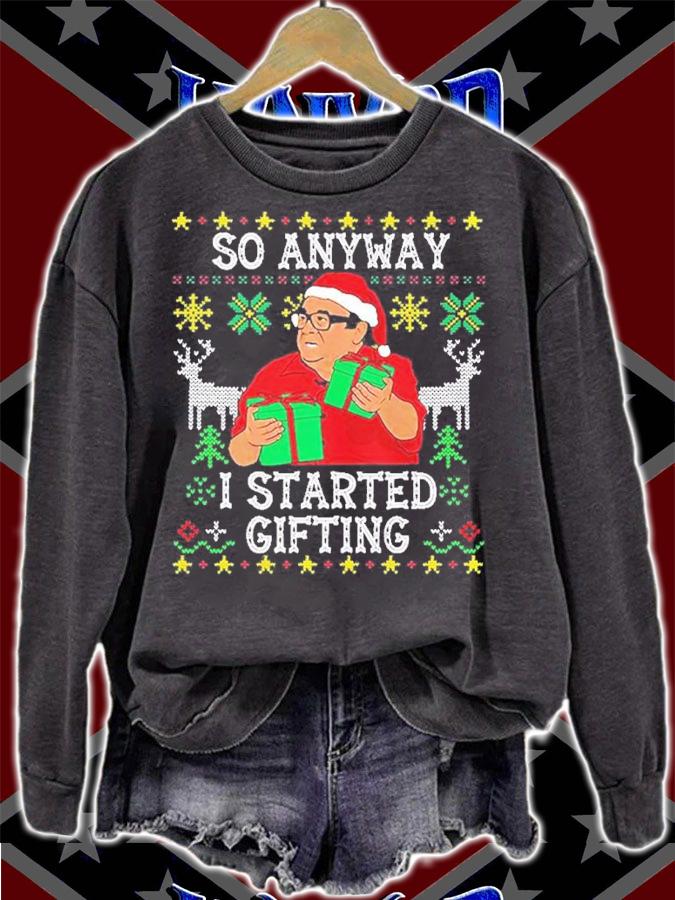 Frank Reynolds So Anyway I Started Blasting Ugly Christmas Shirt sweatshirt