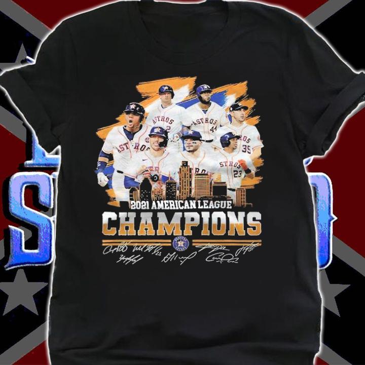 Houston astros 2021 american league champions signatures shirt shirt