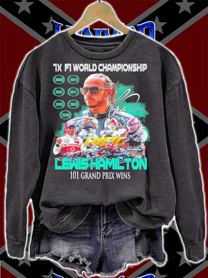 IX FI World Championship Lewis Hamilton 101 Grand Prix Wins Shirt sweatshirt