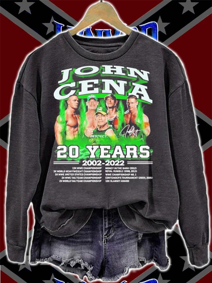 John Cena 20 years 2002-2022 signature shirt sweatshirt