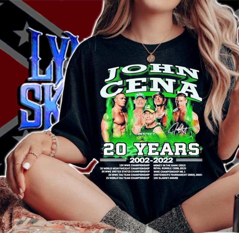 John Cena 20 years 2002-2022 signature shirt woman shirt