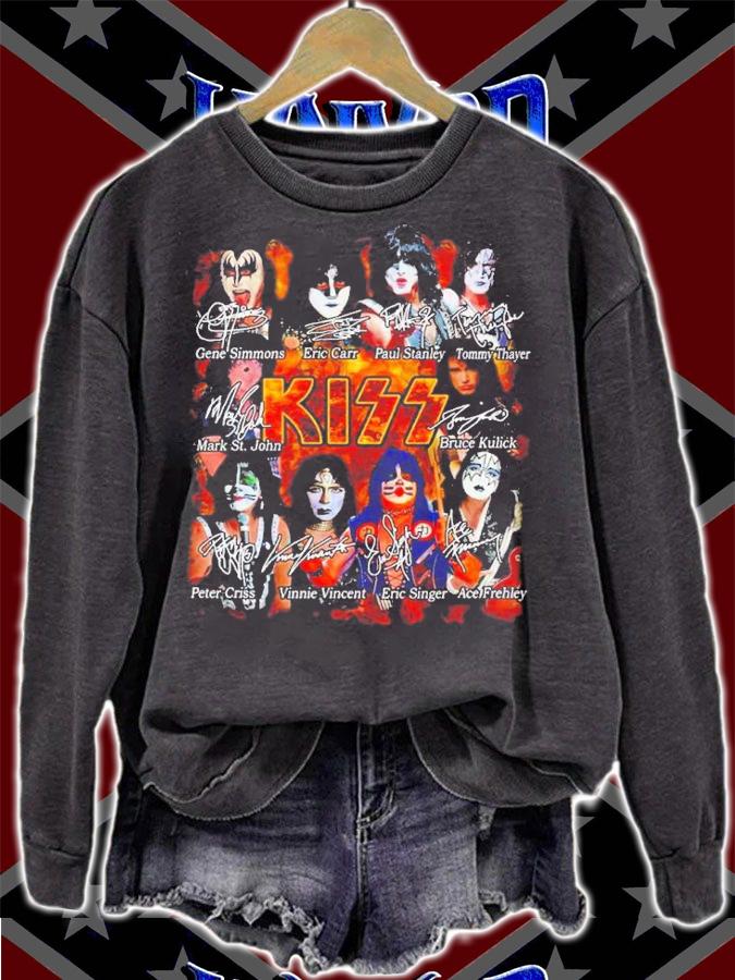 Kiss Rock Band Members Signatures Shirt sweatshirt