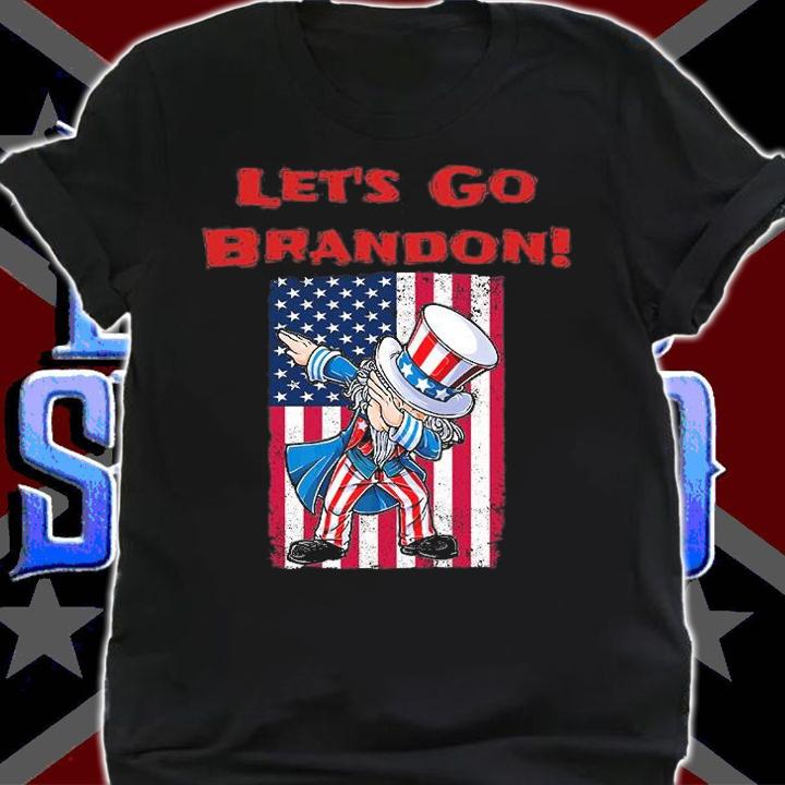 Let's Go Brandon Dabbing Uncle Sam US Flag Vintage T-Shirt shirt