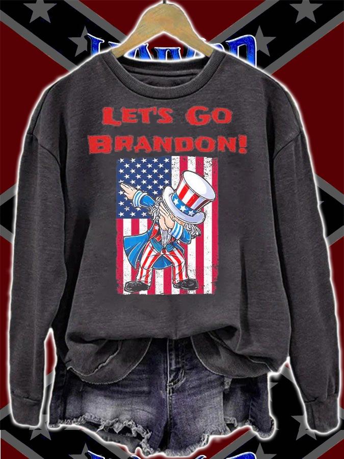 Let's Go Brandon Dabbing Uncle Sam US Flag Vintage T-Shirt sweatshirt
