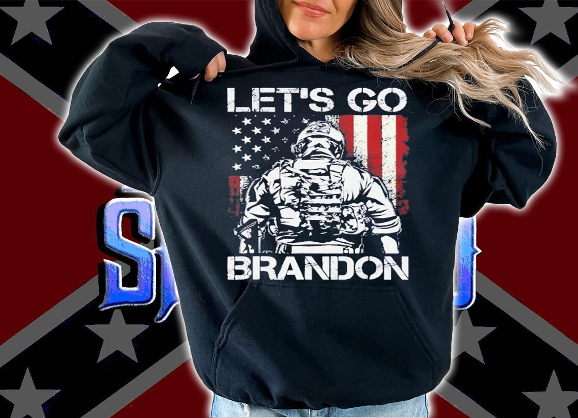 Lets Go Brandon Veteran Us American Flag Veterans T-Shirt