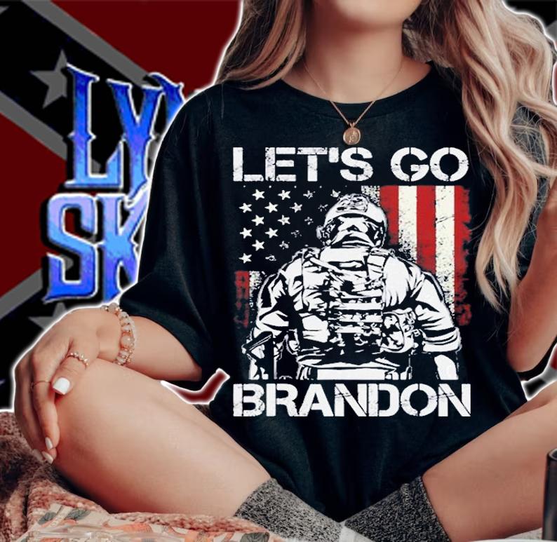 Lets Go Brandon Veteran Us American Flag Veterans T-Shirt
