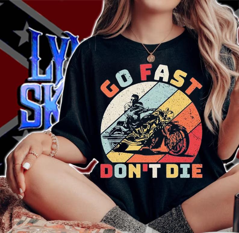 Motorcycle biker rider go fast don't die Vintage T-shirt woman shirt