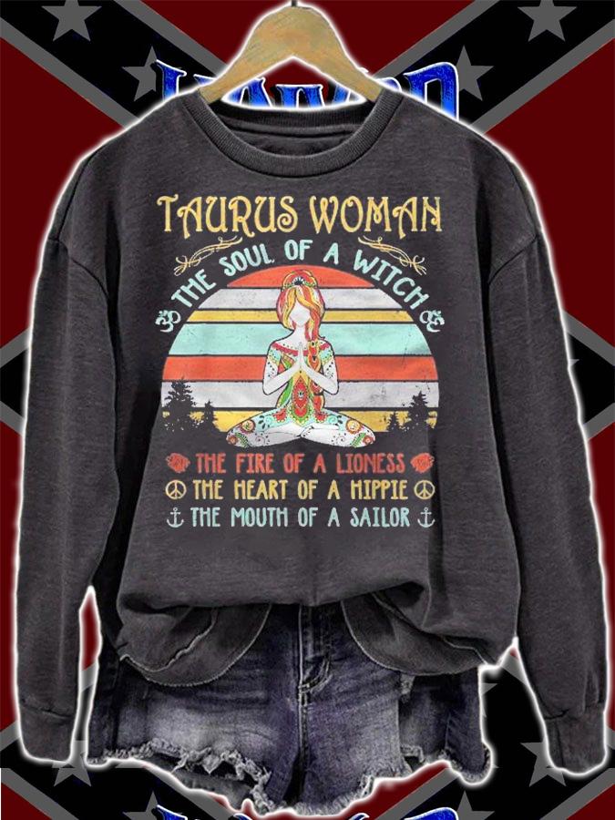 Taurus Woman The Soul Of A Witch Vintage Birthday Shirt