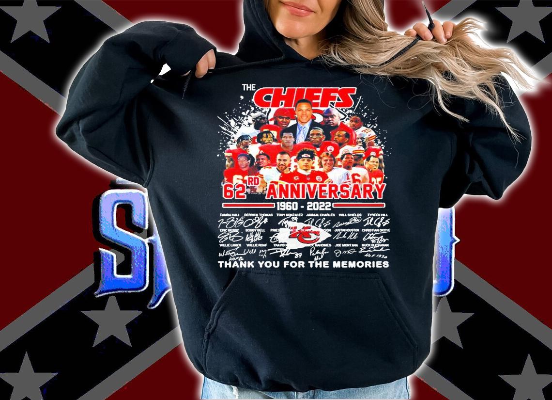 The Chiefs 62rd Anniversary 1960 2022 Signature Thank You For The Memories T-Shirt