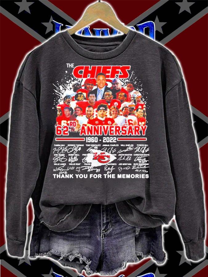 The Chiefs 62rd Anniversary 1960 2022 Signature Thank You For The Memories T-Shirt