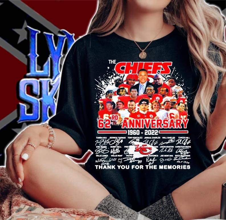 The Chiefs 62rd Anniversary 1960 2022 Signature Thank You For The Memories T-Shirt