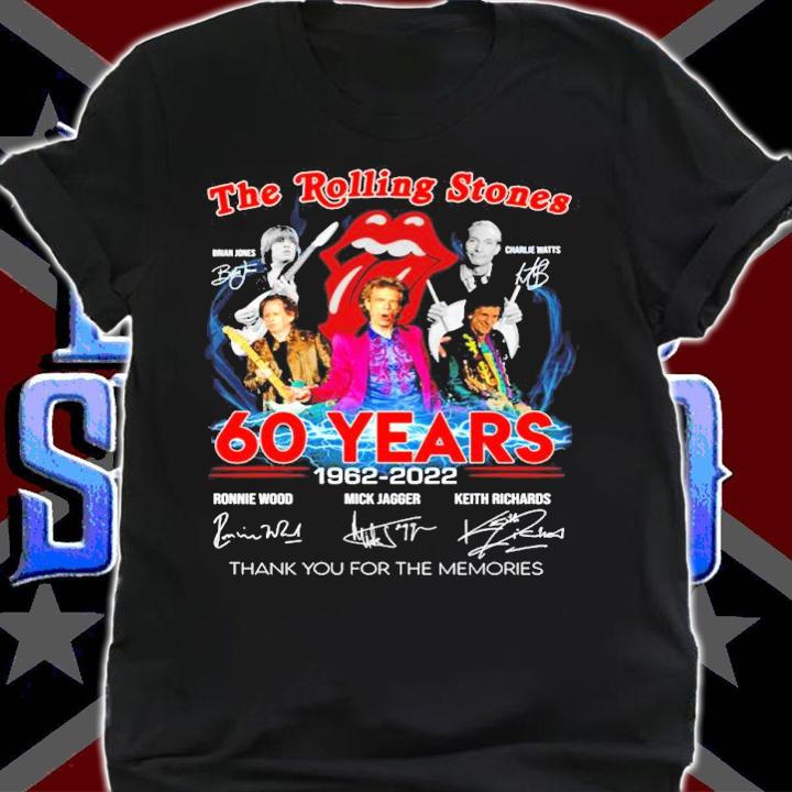 The Rolling Stones 60 Years 1962-2022 Signatures Thank You For The Memories Shirt shirt