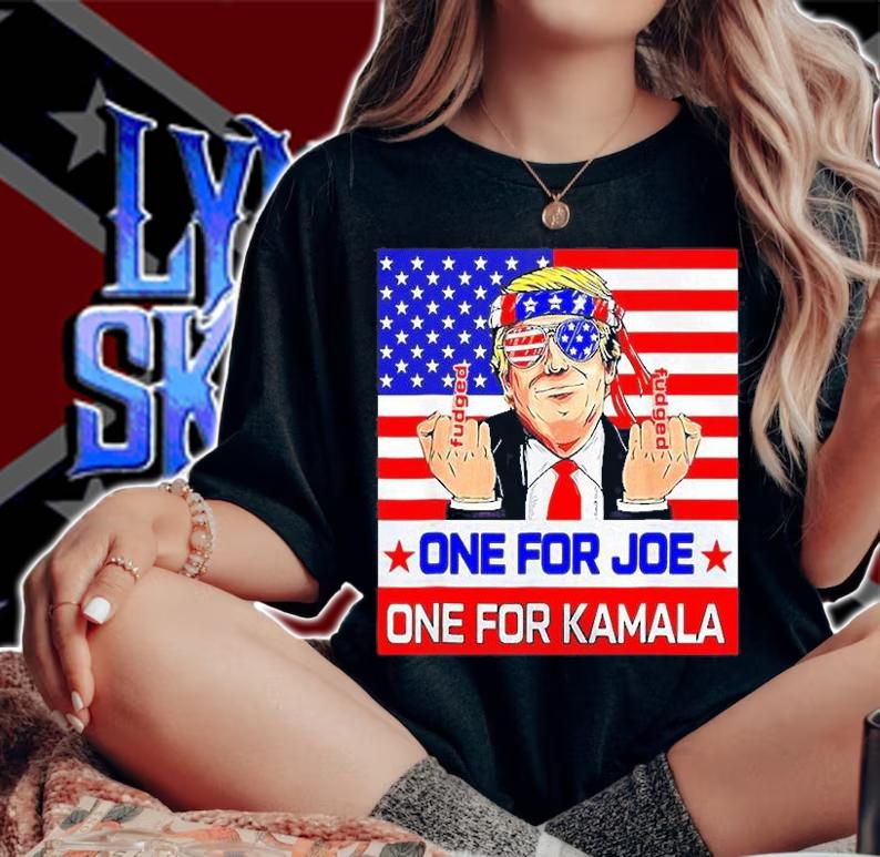 Trump One For Joe One For Kamala American Flag 2022 T-Shirt