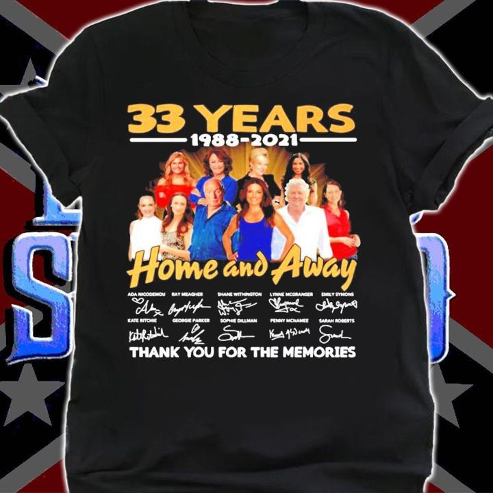 33 years 1988-2021 Home and Away signatures shirt