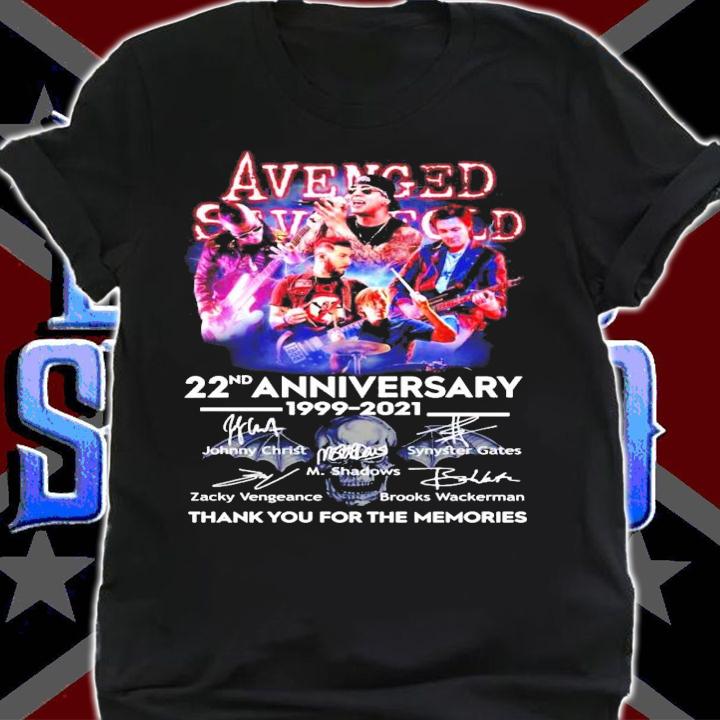Avenged Sevenfold 22nd anniversary 1999-2021 signatures shirt shirt